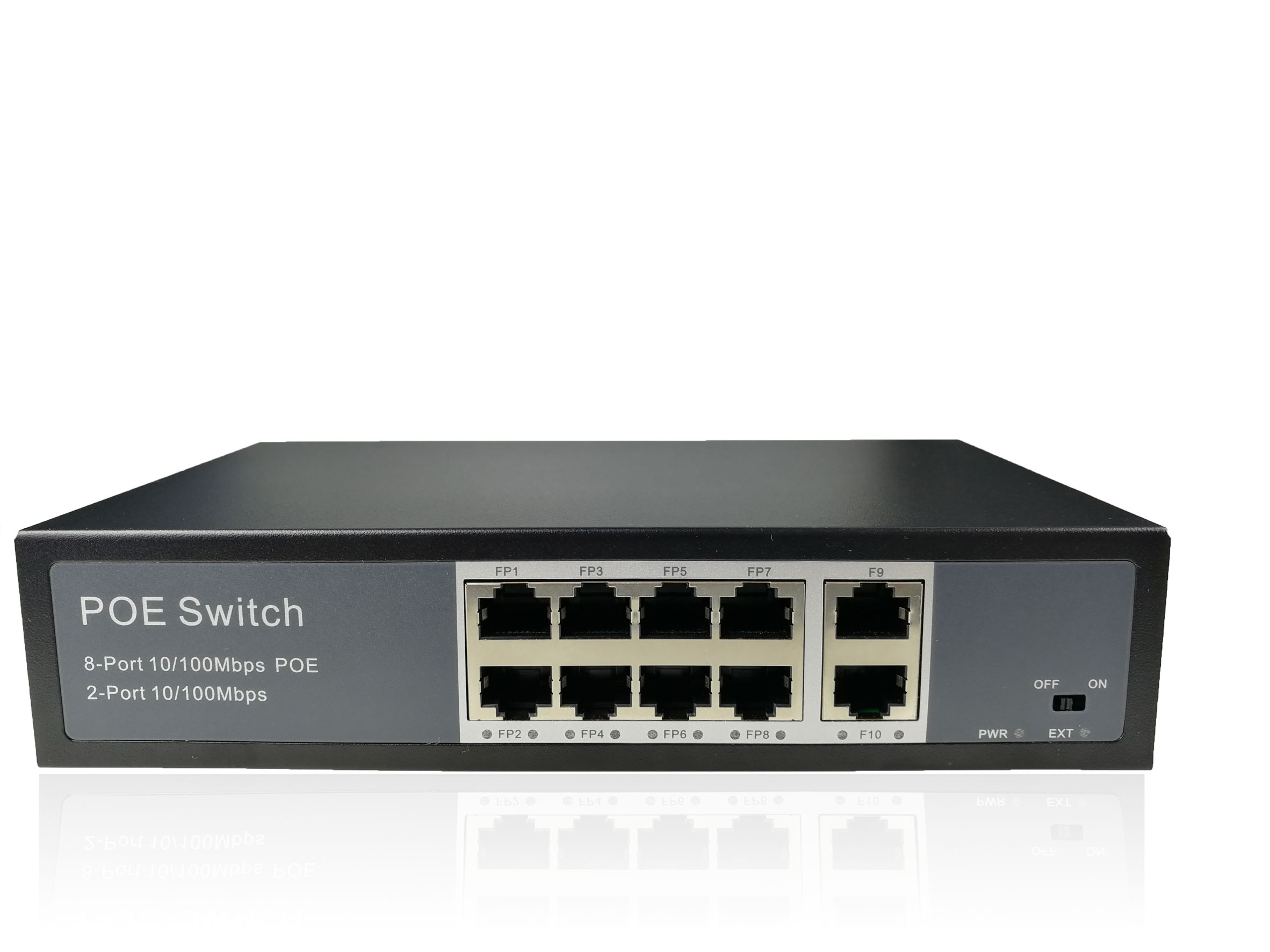 10個(gè)10/100 Mbps自適應(yīng)RJ45端口   1-8端口支持標(biāo)準(zhǔn)802.3af/at電源  整機(jī)Poe功率：120W（所有Poe端口，端口1～8）